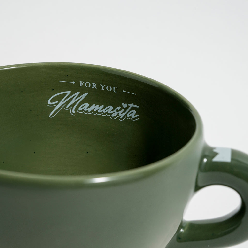 Mother's Day Mug - Army Green Pink Heart