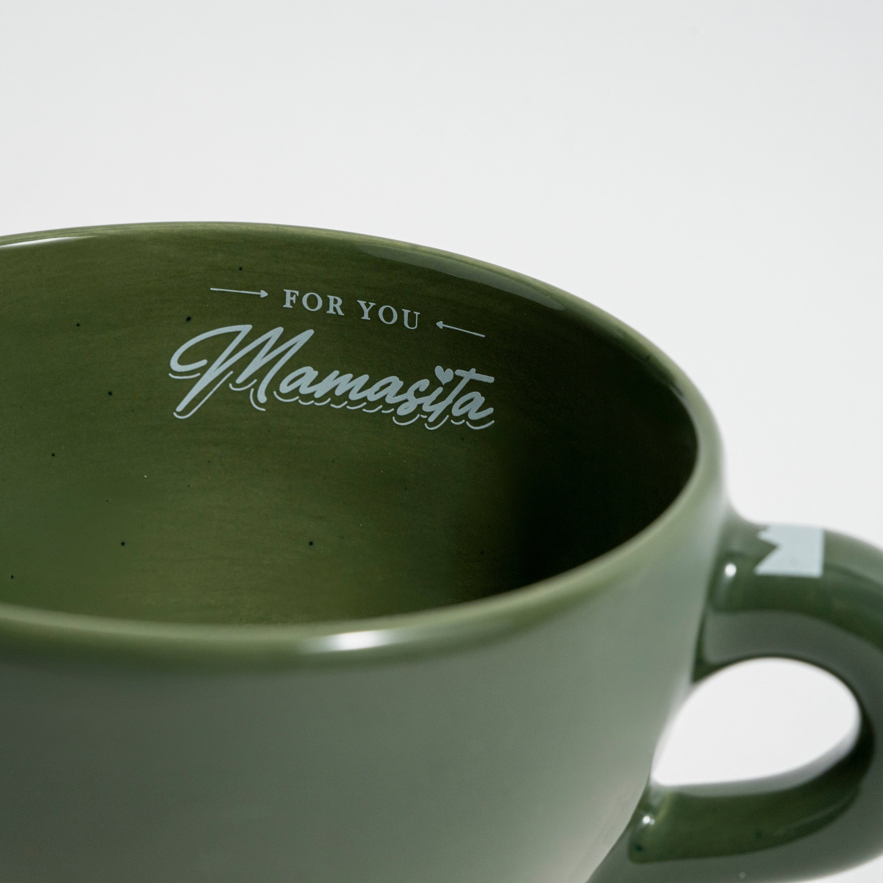 Mother's Day Mug - Army Green Pink Heart