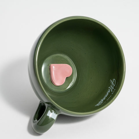 Mother's Day Mug - Army Green Pink Heart