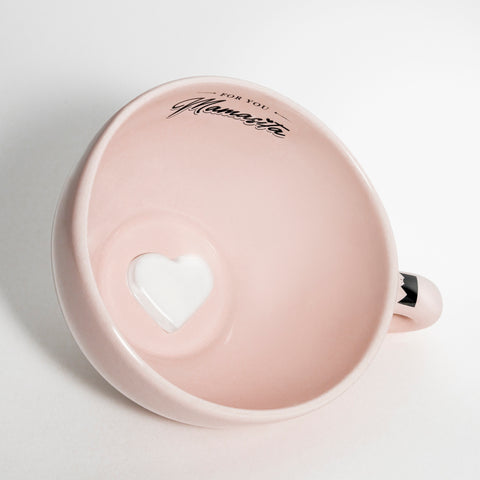 Mother's Day Mug - Pink White Heart